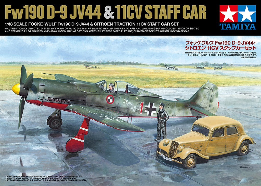 1/48 Focke-Wulf Fw190 D-9 Jv44 with Citroen Traction 11Cv Car