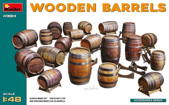 1/48 Wooden Barrels