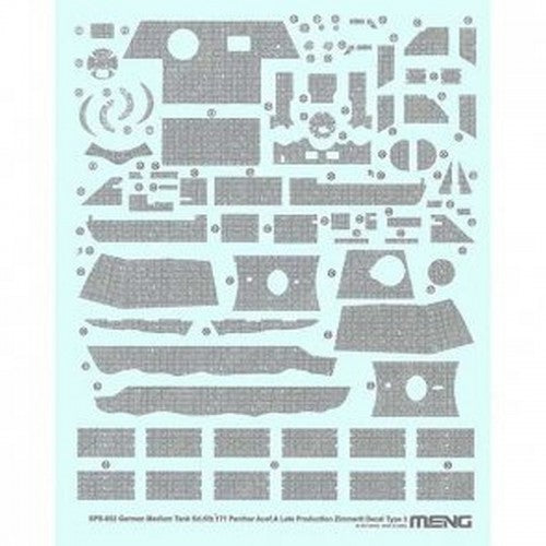 1/35 German Medium Tank Sd.Kfz.171 Panther Ausf.A Late Producti.Zimmerit Decal C