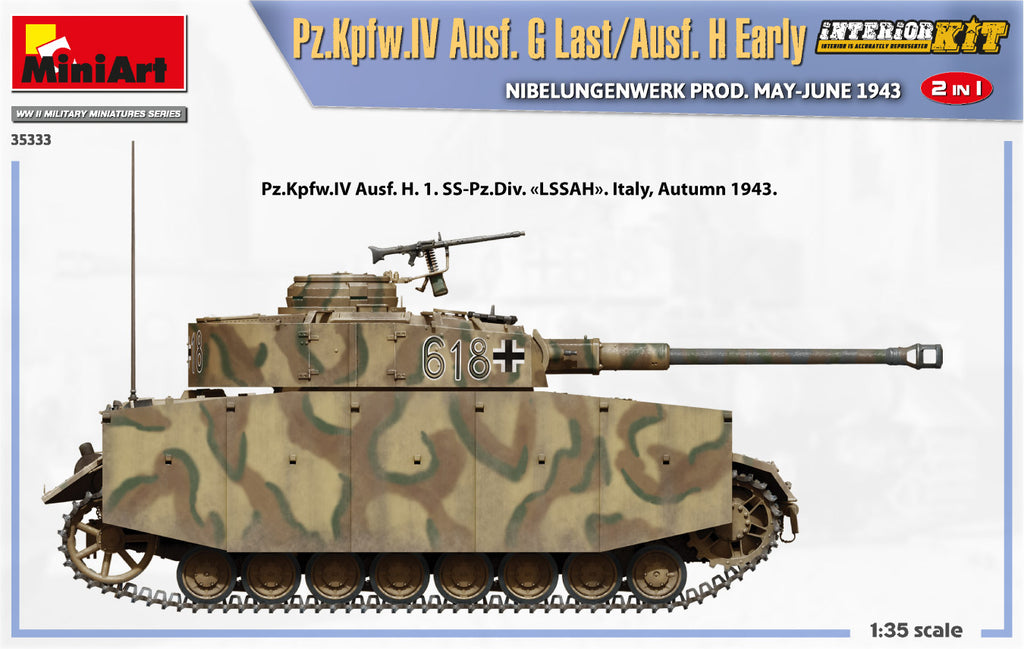 1/35 Pz.Kpfw.IV Ausf. G-Last/H-Early Nibelungenw. 2in1 Interior Kit