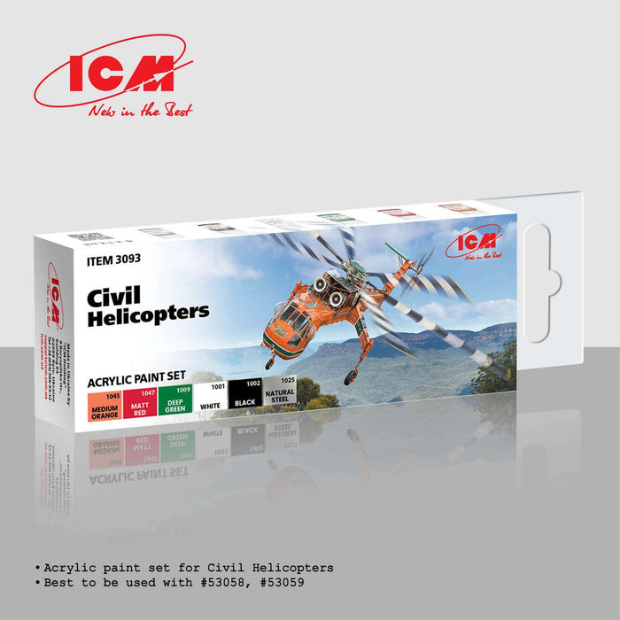 ACRYLIC SETS Civil Helicopters (6 bottles x 12 ml)