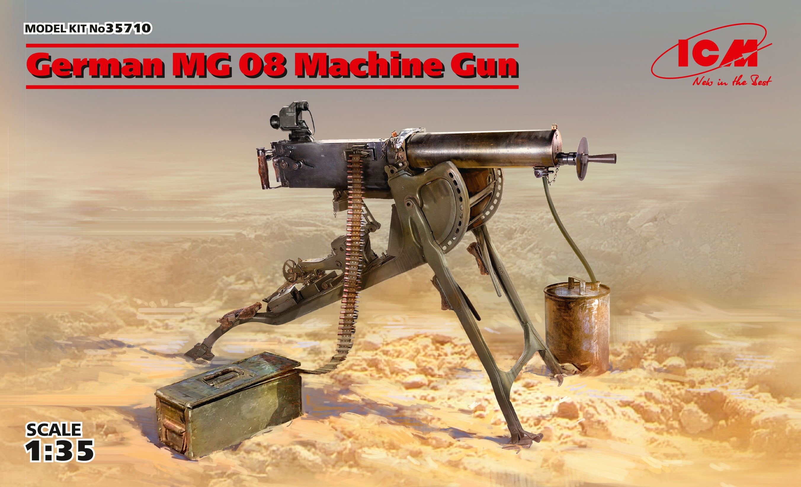 1/35 German MG08 Machine Gun (100% new molds)