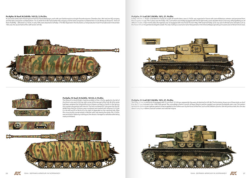 1944 German Armour In Normandy  Camouflage Profile Guide - English