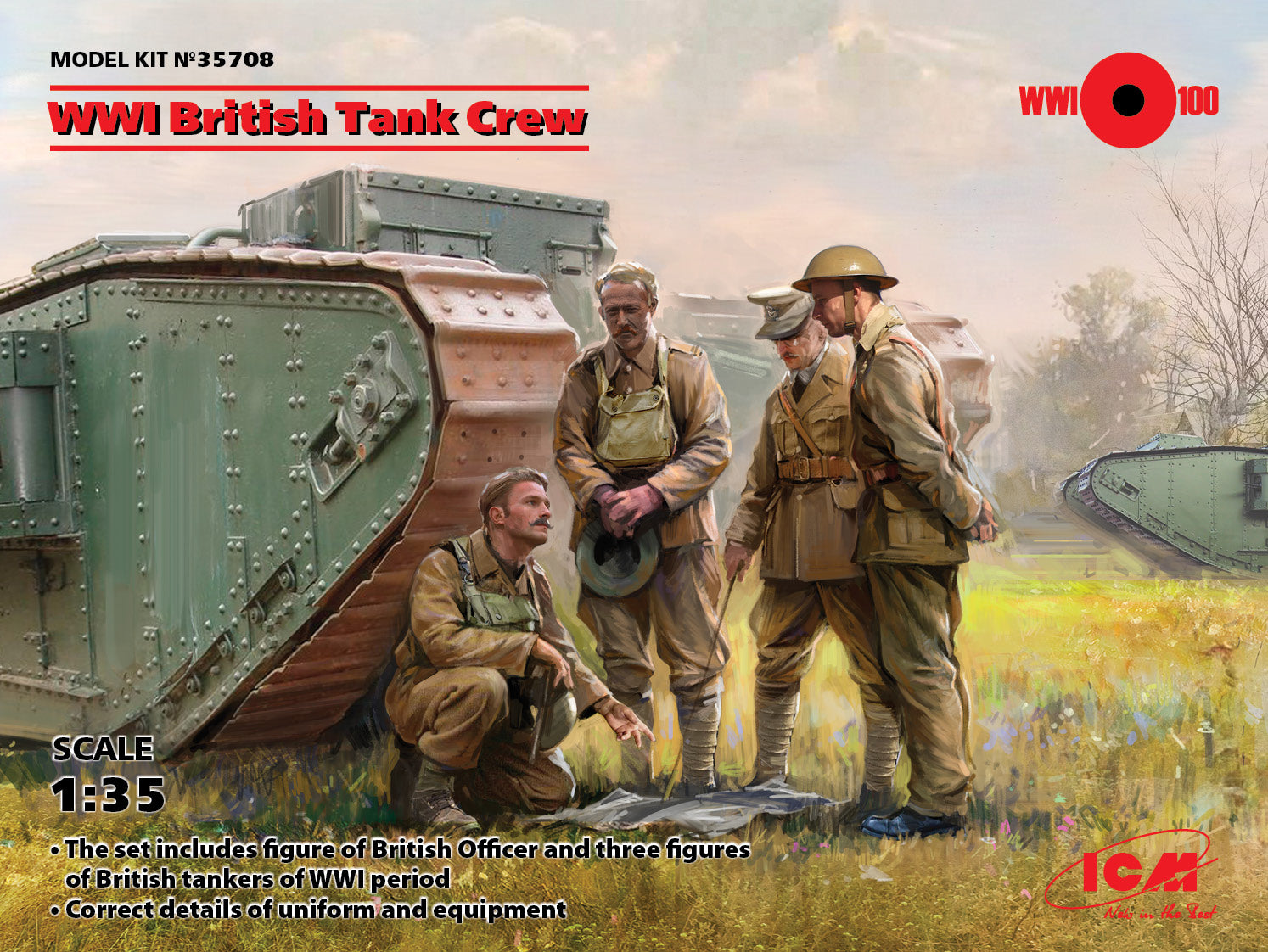 1/35 WWI British Tank Crew (4 figures)