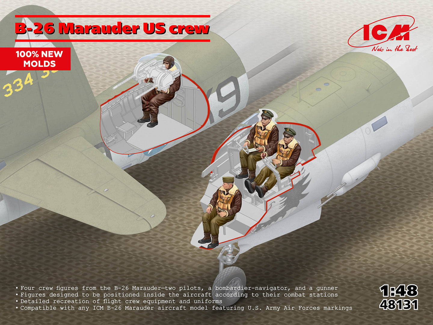 1/48 B-26 Marauder US crew