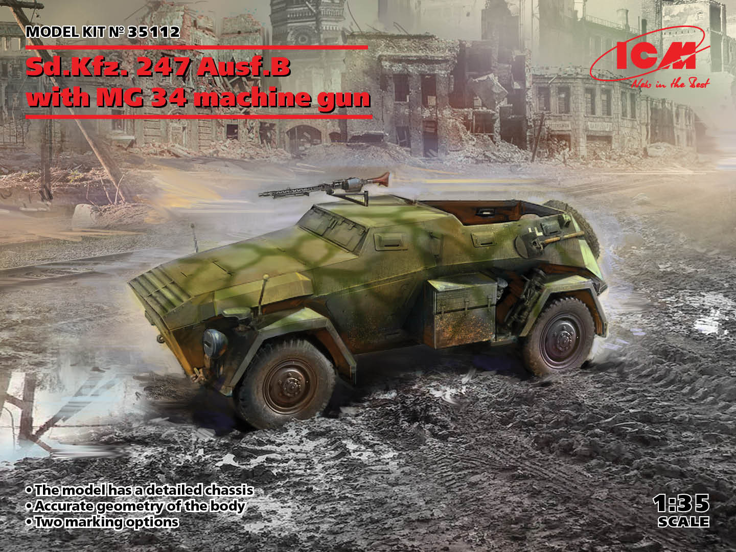1/35 Sd.Kfz. 247 Ausf.B with MG 34 machine gun