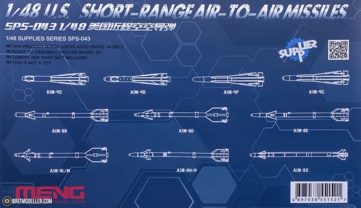 1/48 U.S.Short-range Air-to-air Missiles