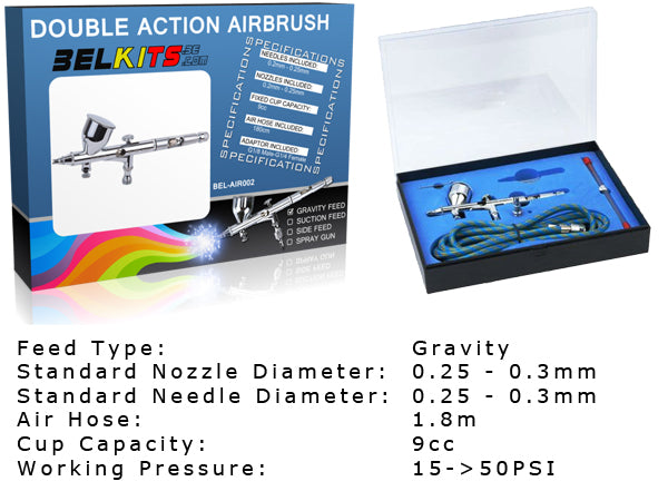 Set Aerografo a Gravità Doppia Azione