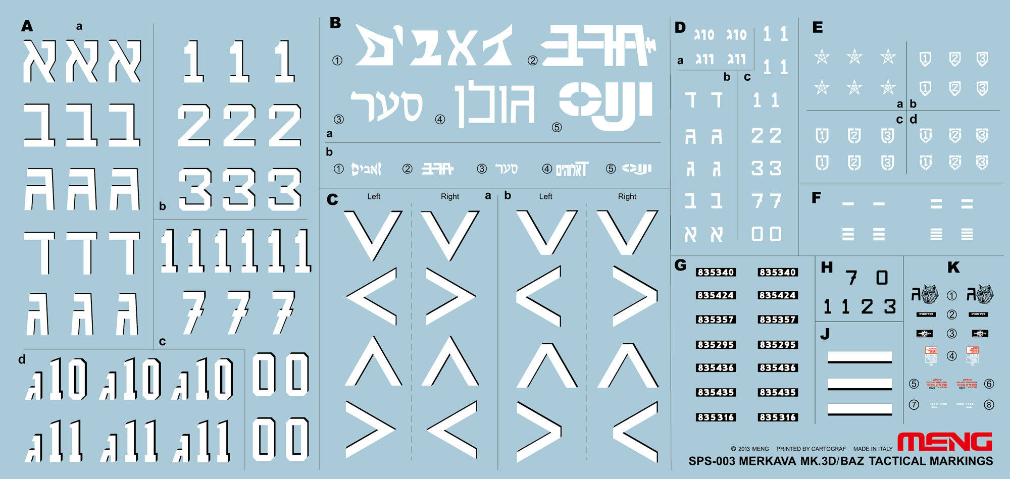 1/35 Merkava Mk.3D/BAZ Tactical Markings