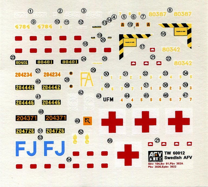 1/35 Decal For Swedish Strv 14/Ikv91