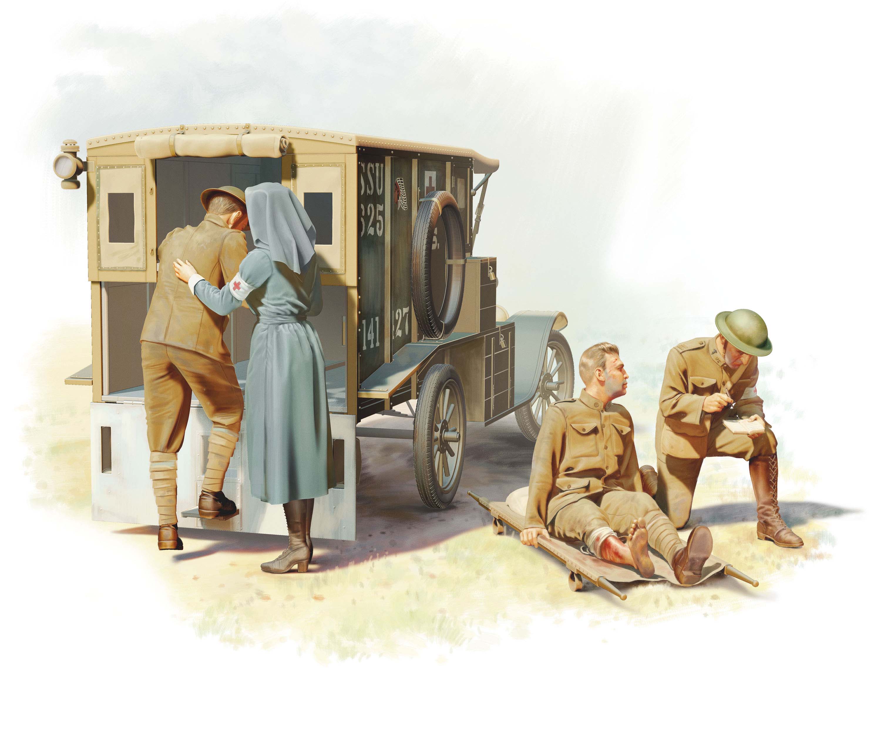 1/35 Model T 1917 Ambulance with US Medical Personnel