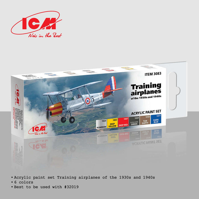 ACRYLIC SETS Acrylic paint set Training airplanes of the 1930s and 1940s