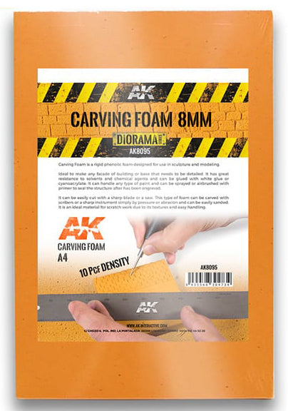 Carving Foam 8mm A4 Size (305x228 mm)