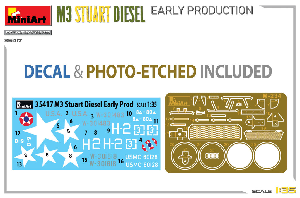 1/35 M3 Stuart Diesel Early Production