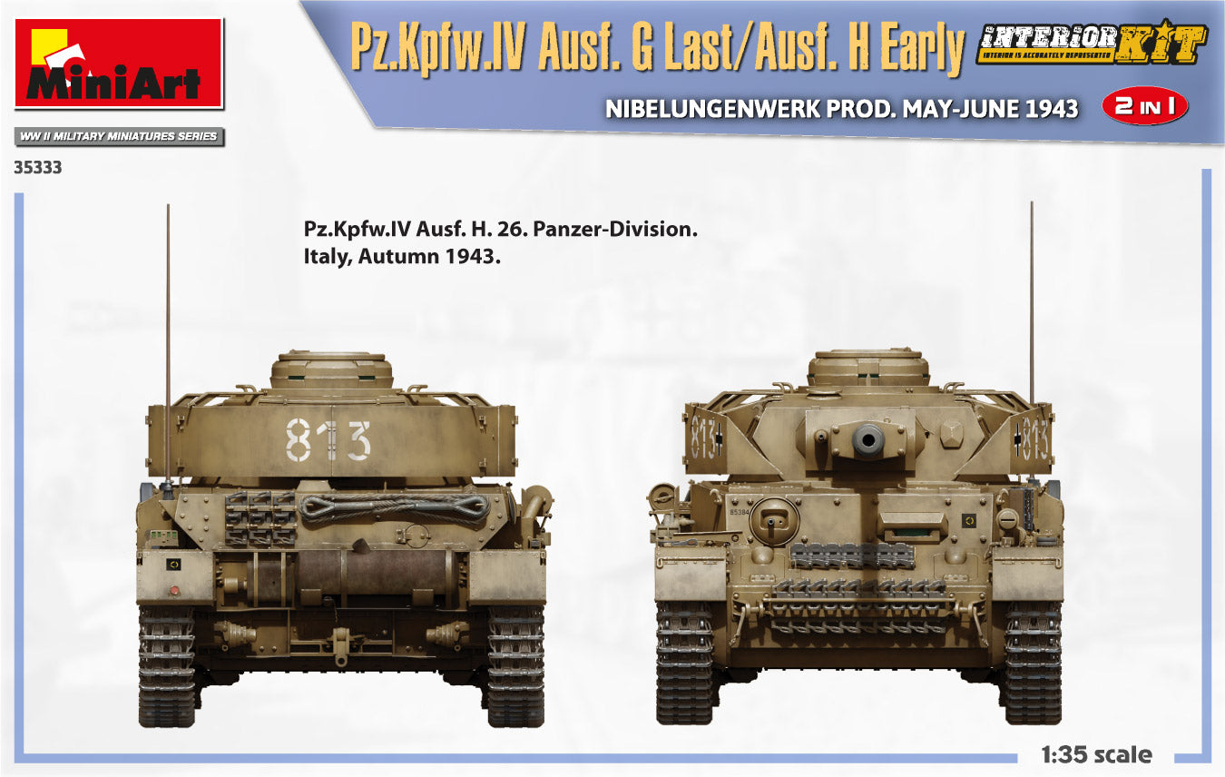 1/35 Pz.Kpfw.IV Ausf. G-Last/H-Early Nibelungenw. 2in1 Interior Kit