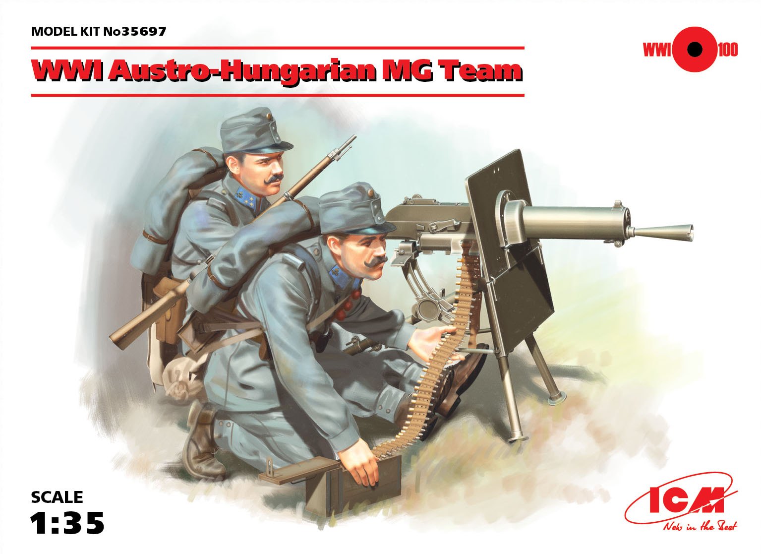 1/35 WWI Austro-Hungarian MG Team (2 figures)