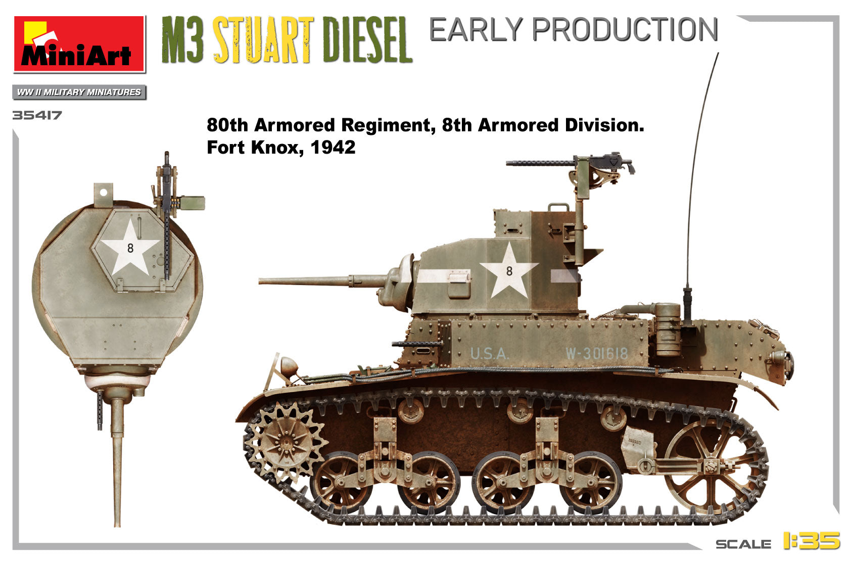 1/35 M3 Stuart Diesel Early Production