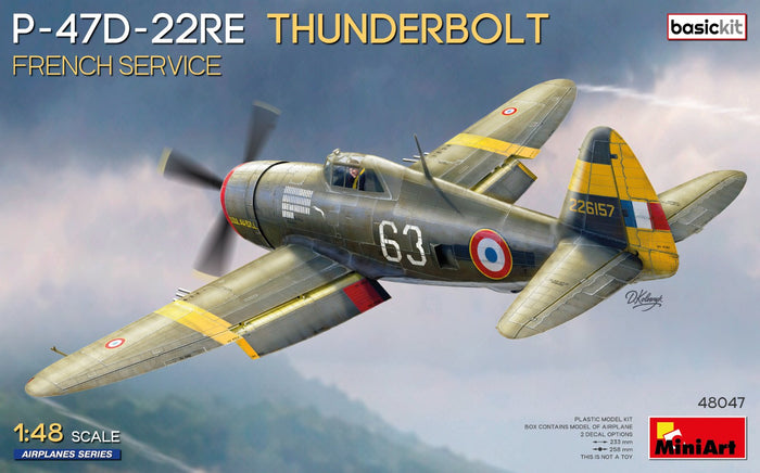 1/48 P-47D-22RE Thunderbolt. French Service. Basic Kit