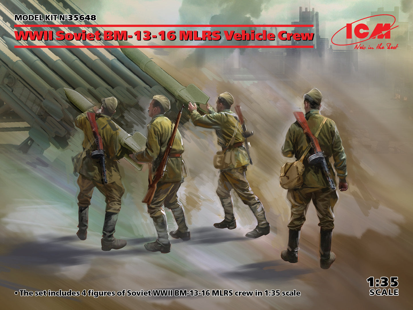 1/35 WWII Soviet BM-13-16 MLRS Vehicle Crew