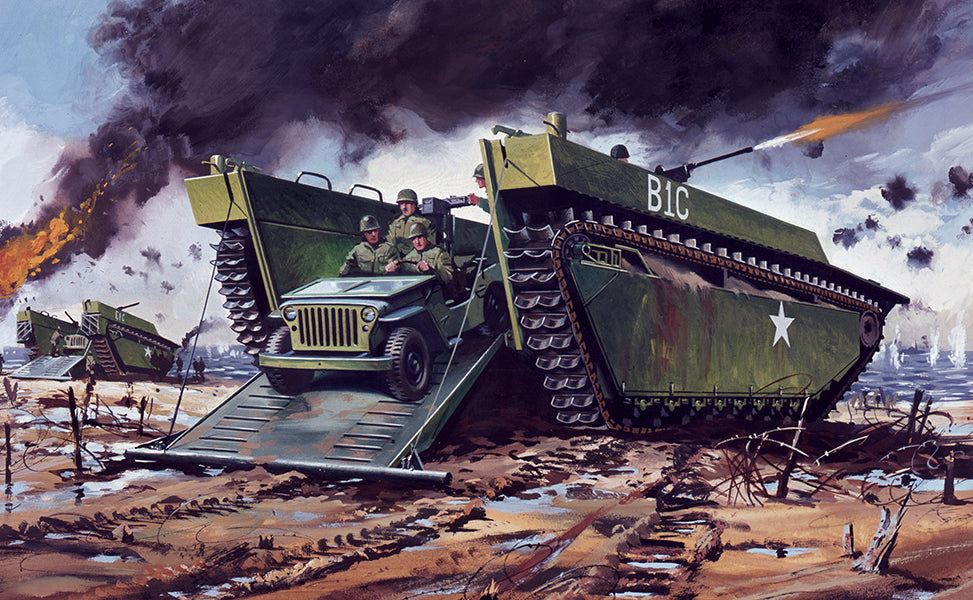 1/76 VINTAGE CLASSIC: Buffalo Amphibian LVT e Jeep
