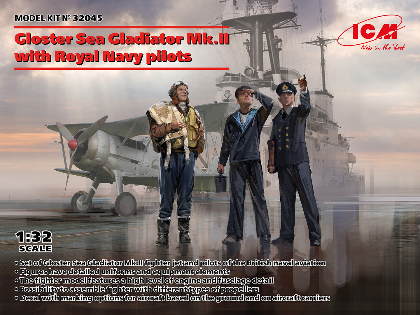 1/32 Gloster Sea Gladiator Mk.II with Royal Navy pilots