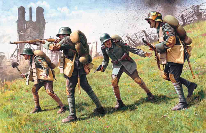 1/35 German Assault Troops 1917-19184 figures - 1 unterofficer 3 soldier