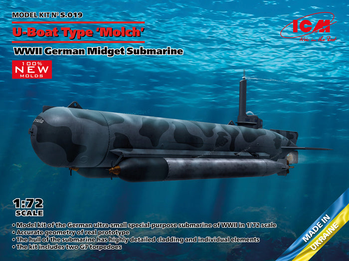 1/72 U-Boat Type Molch WWII German Midget Submarine