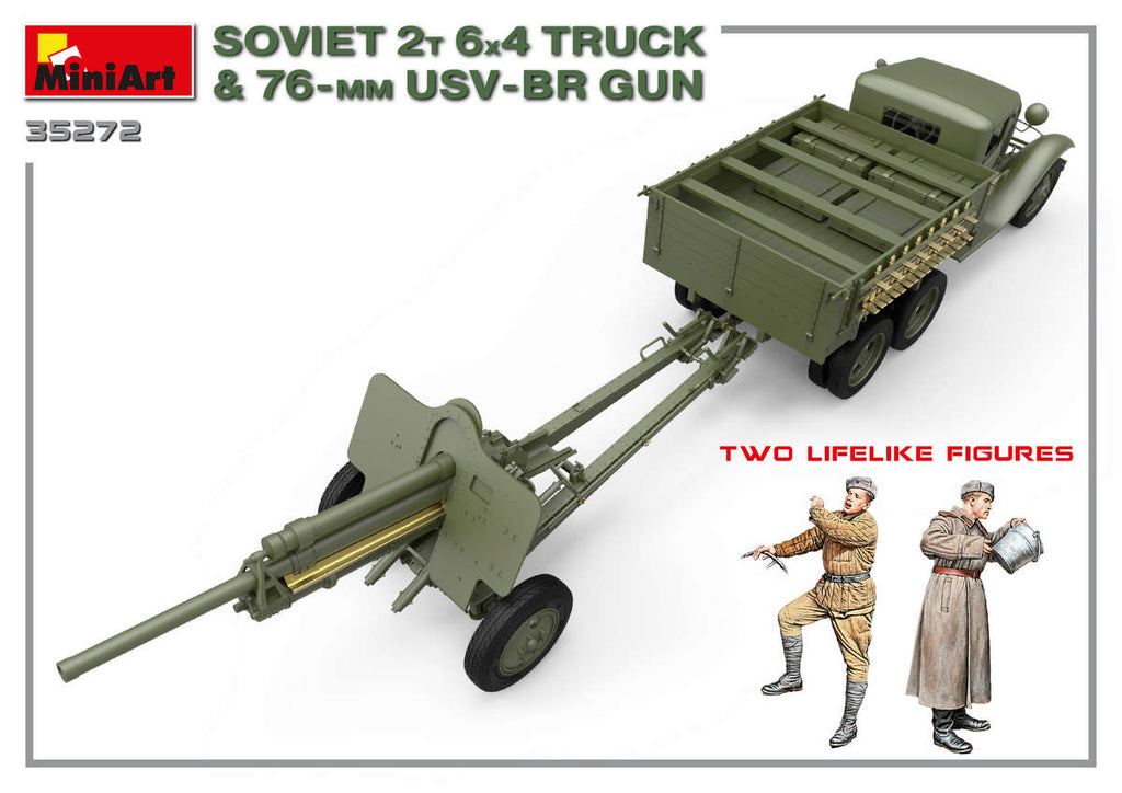 1/35 Soviet 2T 6x4 Truck with 76mm USV-BR Gun