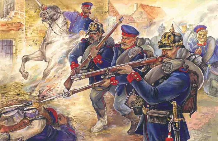 1/35 Prussian Line Infantry 1870-18714 figures - officer on horse 3 sold