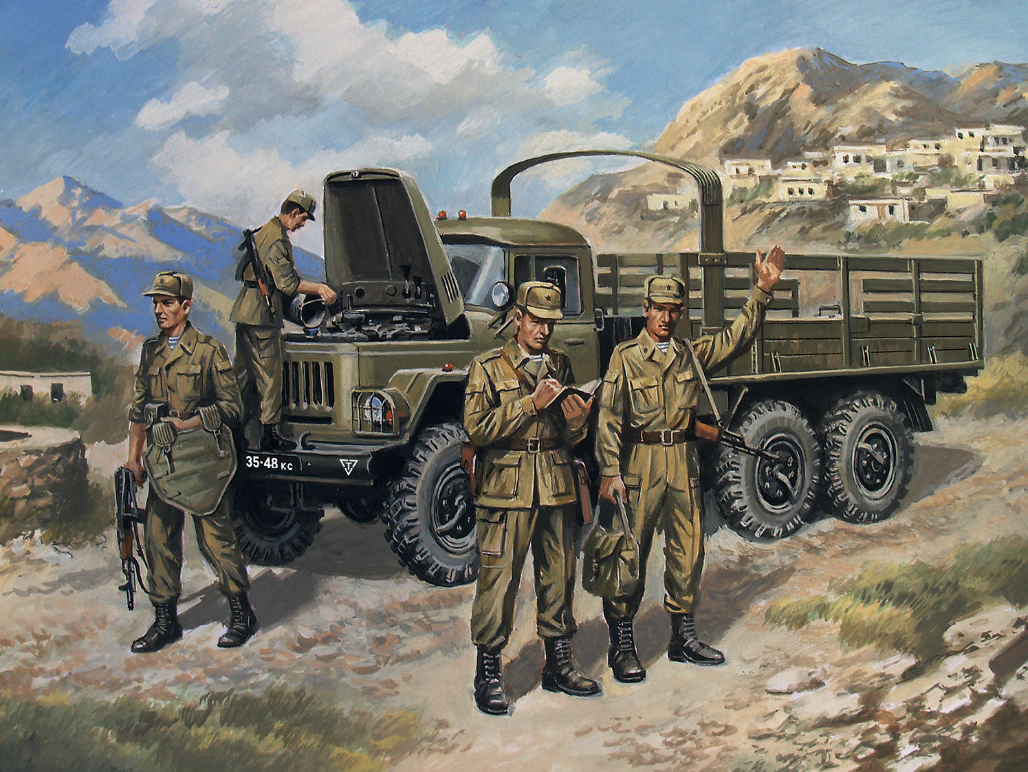 1/35 ZiL-131, Soviet Truck with Soviet  Motorized Rifles