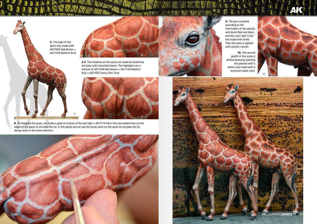 AK Learning 14 Pintura de Figuras de Animales Spanish
