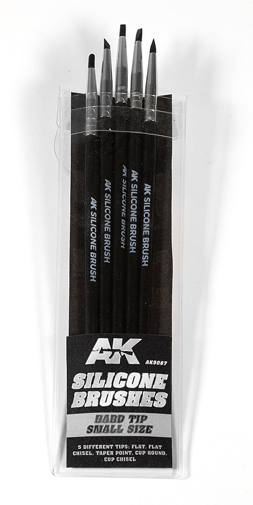 Set of 5 Silicone Brushes Hard Tip Small