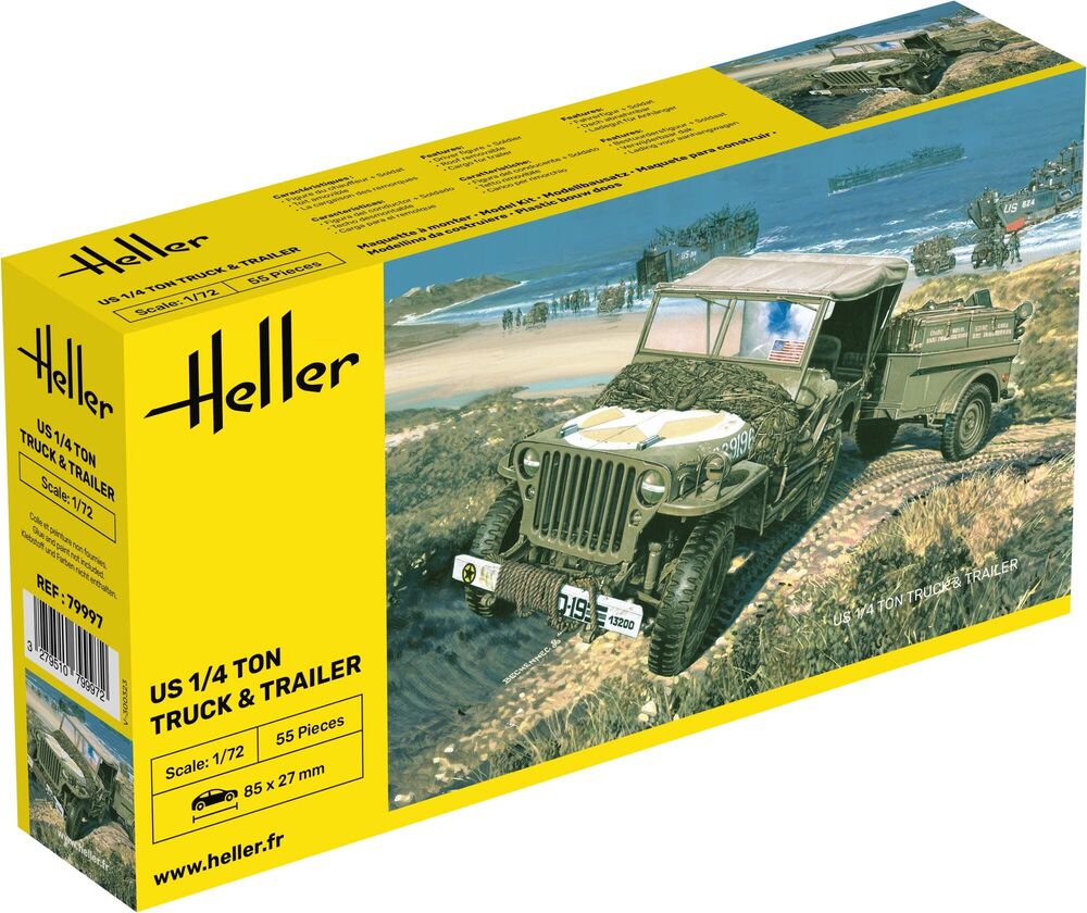 1/72 US 1/4 Ton Truck and Trailer
