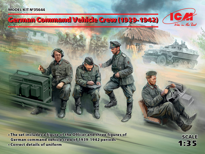 1/35 German Command Vehicle Crew 1939-19424 figures