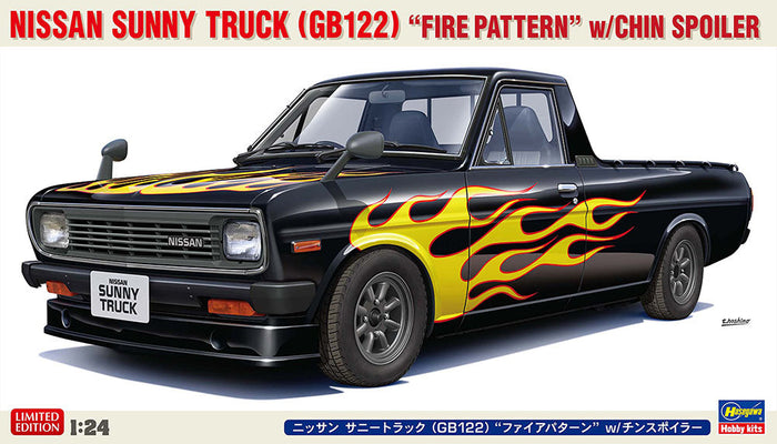 1/24 Nissan Sunny Truck (GB122) "Fire Pattern" with Chin Spoiler