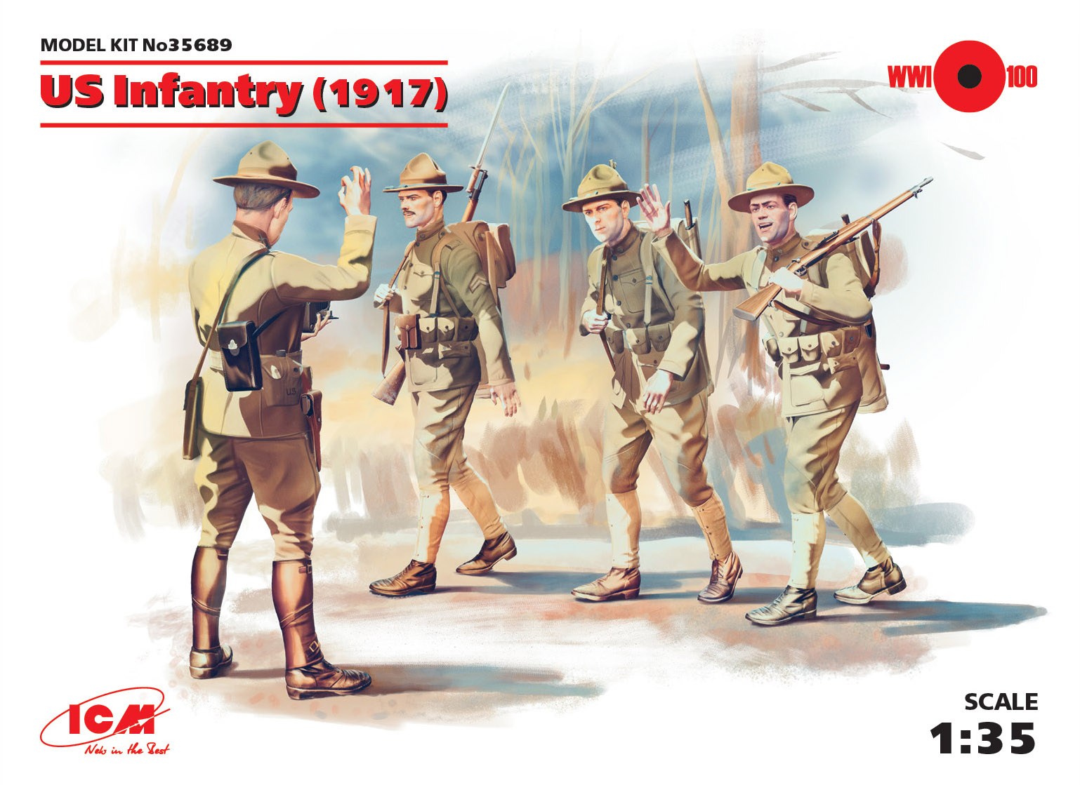 1/35 US Infantry (1917) (4 figures)