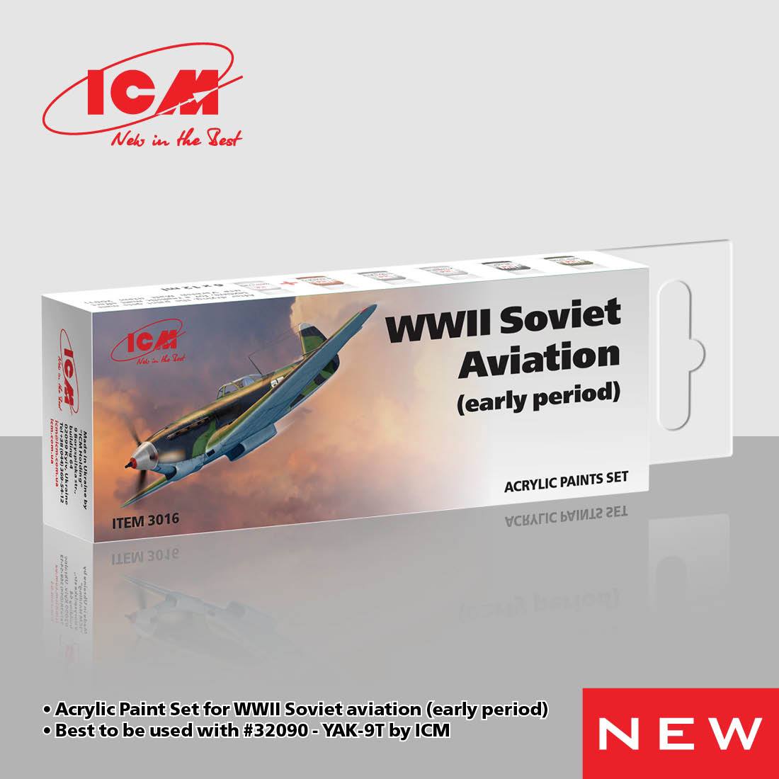 ACRYLIC SETS WWII Soviet aviation  (6 bottles x 12 ml)