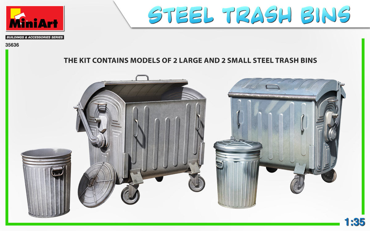1/35 Steel Trash Bins