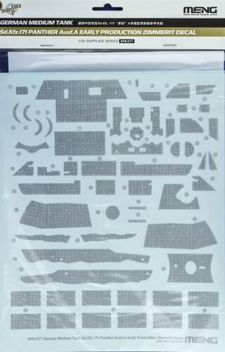 1/35 German Medium Tank Sd.Kfz.171 Panther Ausf.A Early Production Zimmerit Decal