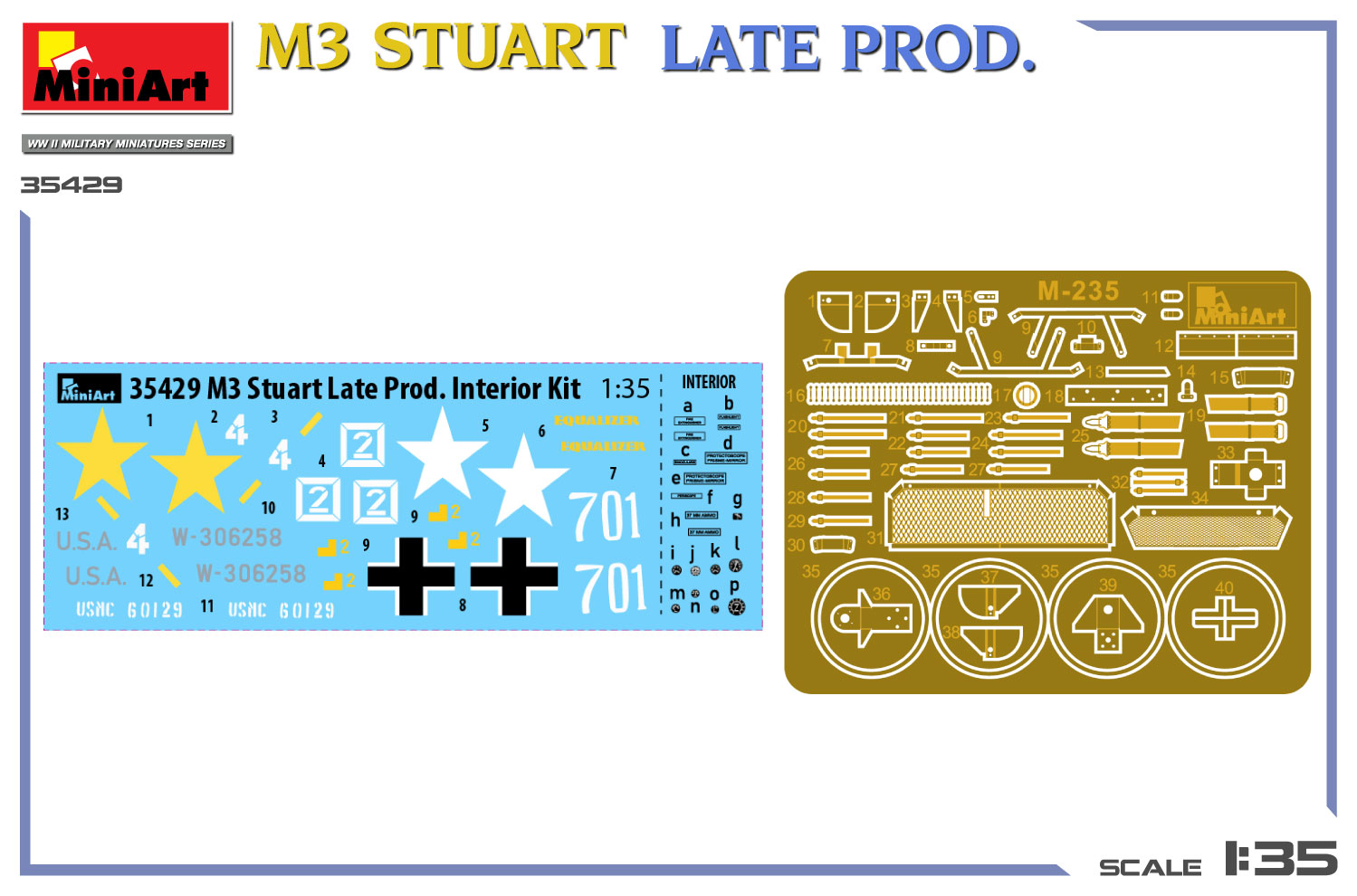 1/35 M3 Stuart Late Prod. Interior Kit
