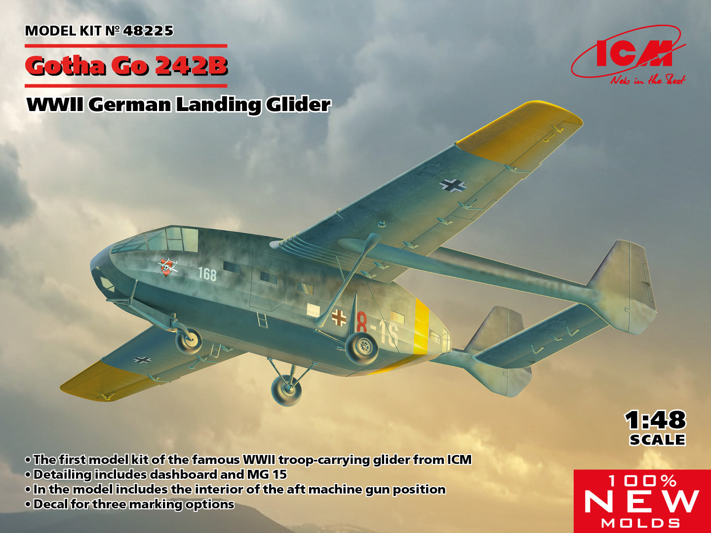 1/48 Gotha Go 242B, WWII German Landing Glider (100% new molds)