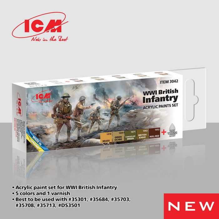 ACRYLIC SETS WWI British infantry (6 bottles x 12 ml)