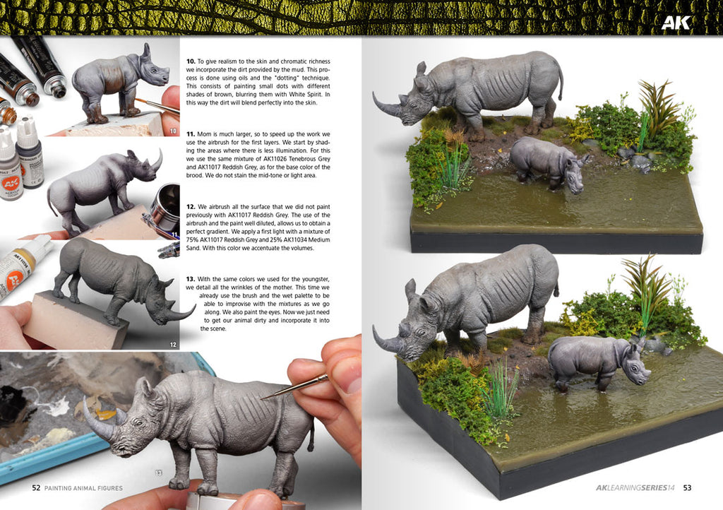 AK Learning 14 Pintura de Figuras de Animales Spanish