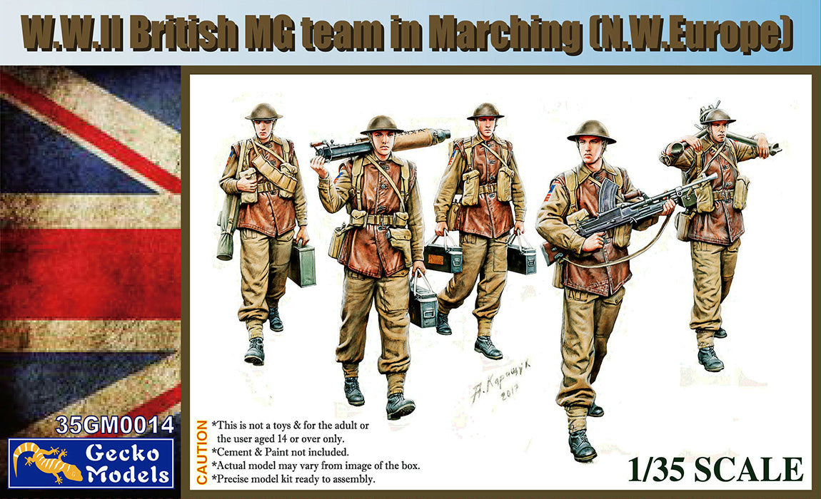 1/35 W.W.II British MG Team In Marching (N.W. Europe)