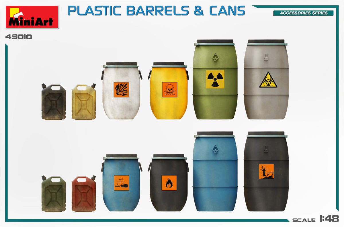 1/48 Plastic Barrels & Cans