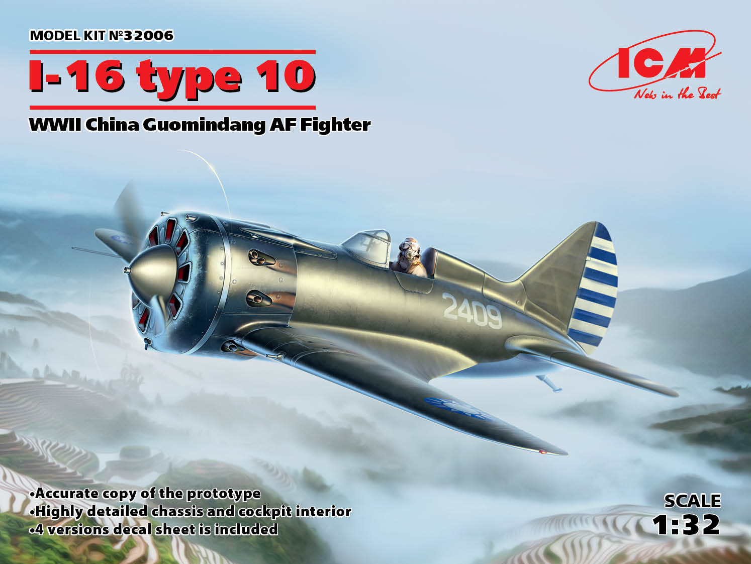 1/32 I-16 type 10, WWII China Guomindang AF Fighter