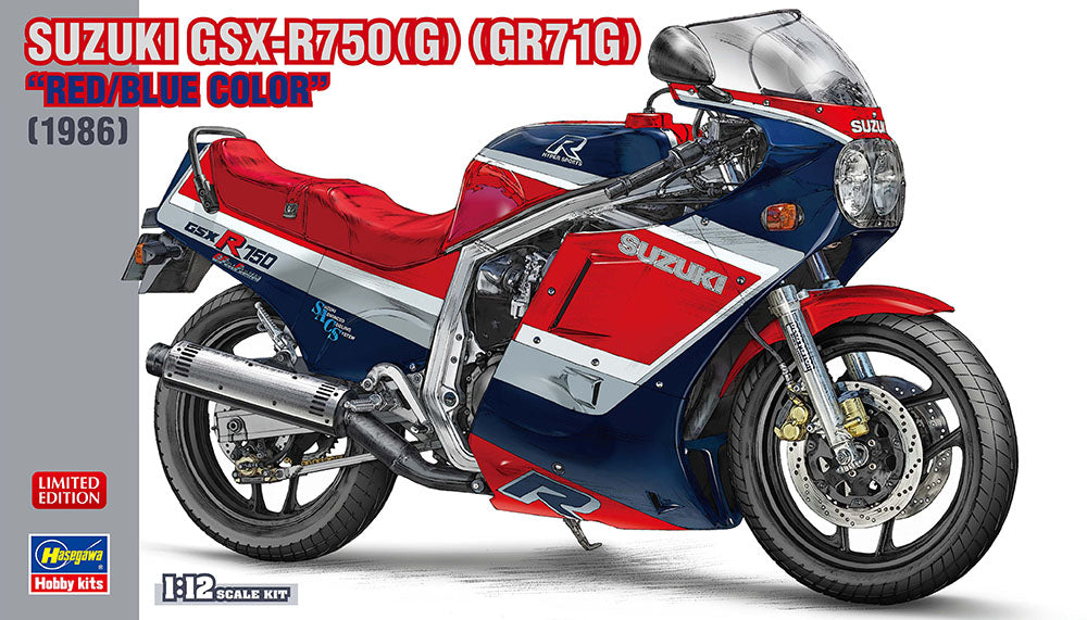 1/12 Suzuki GSX-R750(G) (GR71G) "Red/Blue Color" 1986