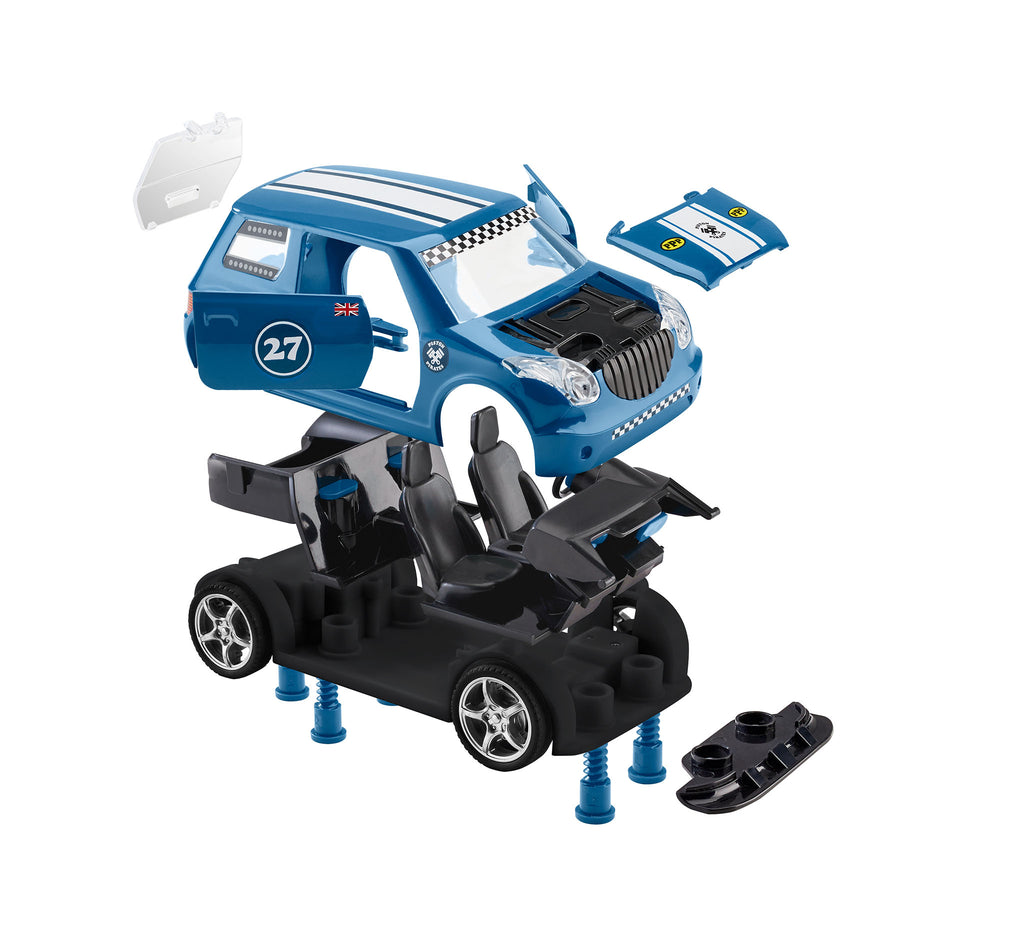 1/20 JUNIOR KIT Pull Back Rallye Car, blue