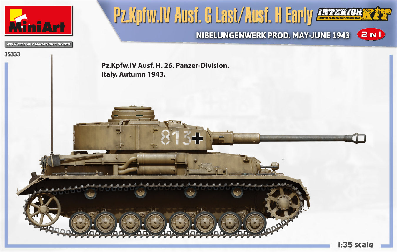 1/35 Pz.Kpfw.IV Ausf. G-Last/H-Early Nibelungenw. 2in1 Interior Kit