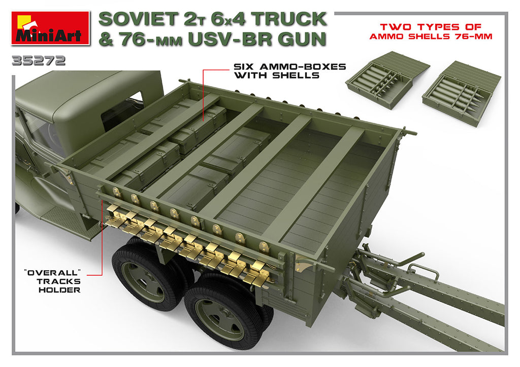 1/35 Soviet 2T 6x4 Truck with 76mm USV-BR Gun